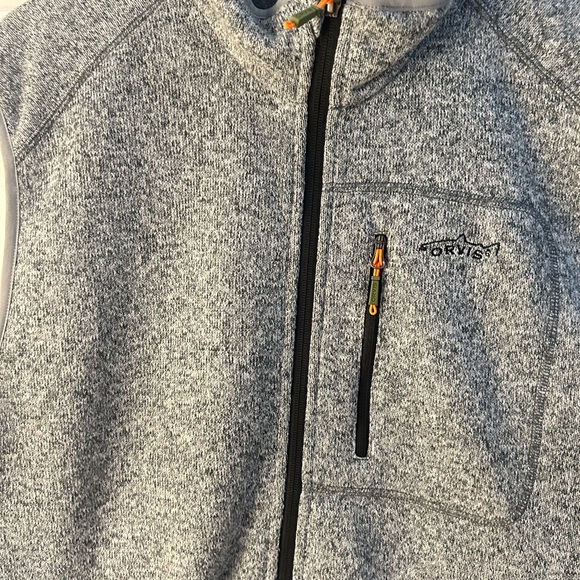 Mens Orvis Sweater Fleece Vest Grey Full Zip Outdoors Size XL - Picture 4 of 8